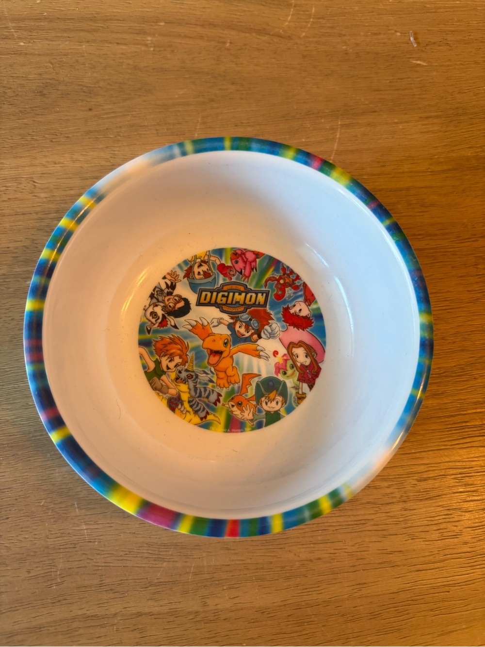 Vintage Y2K Digimon Kids Plastic Bowl